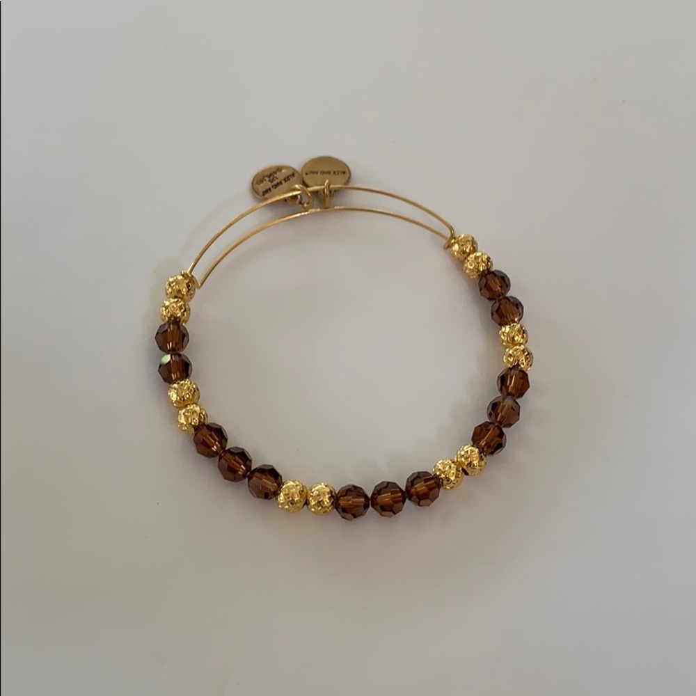 Alex and Ani Brown Swarovski Beaded Bangle